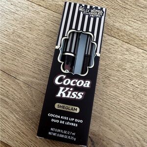 Sheglam Chocolate Willy Wonka Cocoa Kiss Lip Duo - Brownie Bite NIB